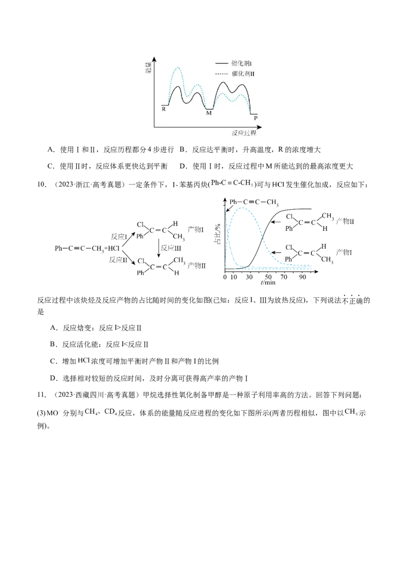 专题20化学反应机理与反应历程图像分析（原卷版）-备战2025年高考化学二轮&middot;突破提升专题复习讲义（新高考通用）_05高考化学_2025年新高考资料_二轮复习