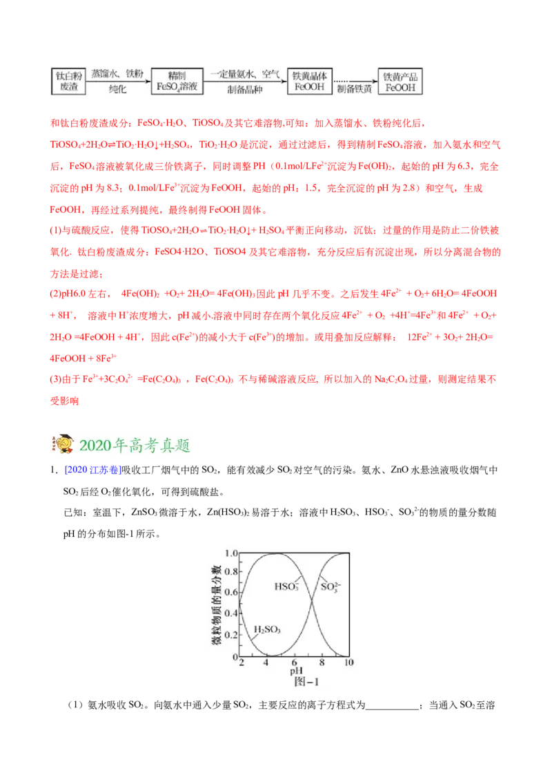 专题14元素及其化合物知识的综合应用&mdash;&mdash;三年（2020-2022）高考真题化学分项汇编（新高考专用）（解析版）_05高考化学_新高考复习资料_2023年新高考资料_专项复习