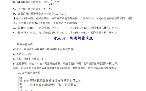 专题02物质的量及化学计算（专讲）-瞄准2023年高考化学二轮专题考点抢分计划（原卷版）_05高考化学_新高考复习资料_2023年新高考资料_二轮复习