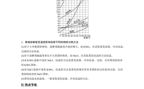 2024年高考化学一轮复习（新高考版）第3章热点强化6　利用溶解度进行物质分离_05高考化学_2024年新高考资料_1.2024一轮复习_2024年高考化学一轮复习讲义（新人教新高考版）