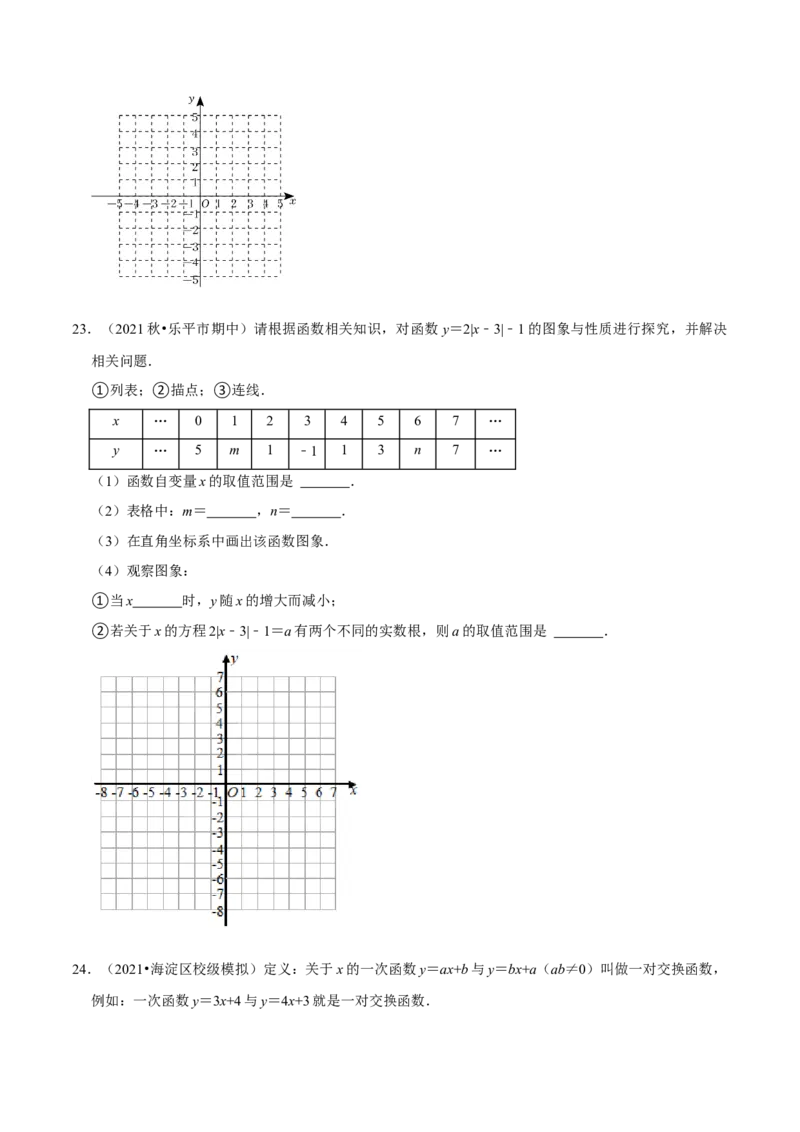 专题19.3一次函数专项提升训练（重难点培优）-拔尖特训2023年培优（原卷版）人教版_初中数学人教版_八年级数学下册_保存转存之后查看(1)_旧版-可参考_07专项讲练