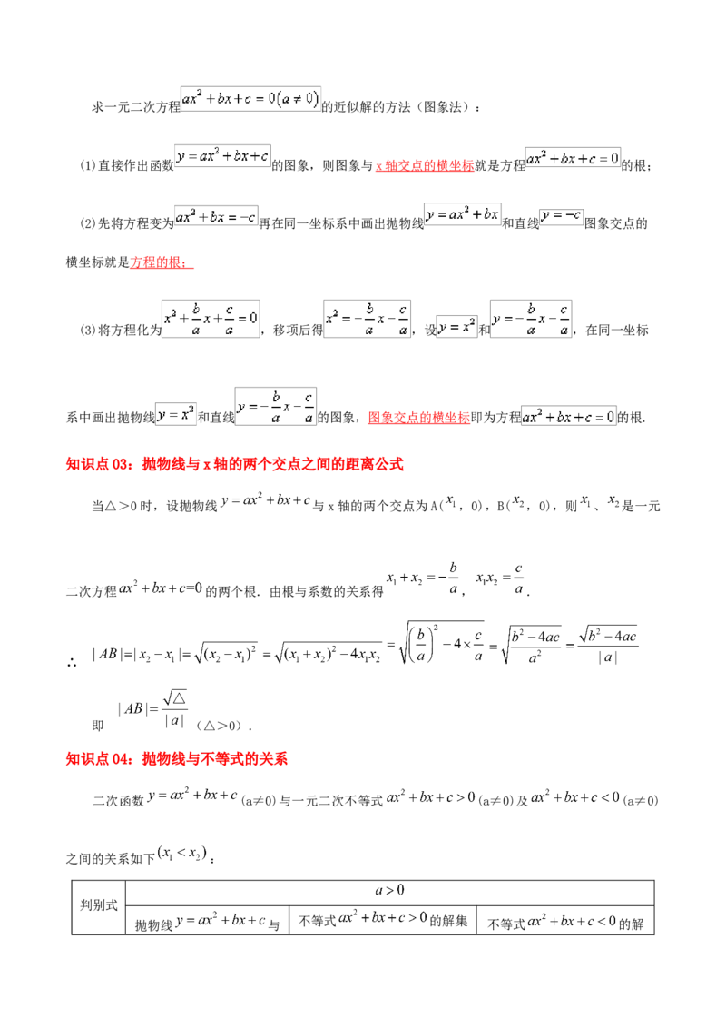 专题04二次函数与一元二次方程综合题（解析版）_初中数学人教版_9上-初中数学人教版_07专项讲练_培优方案九年级数学上册章节重点复习考点讲义（人教版）