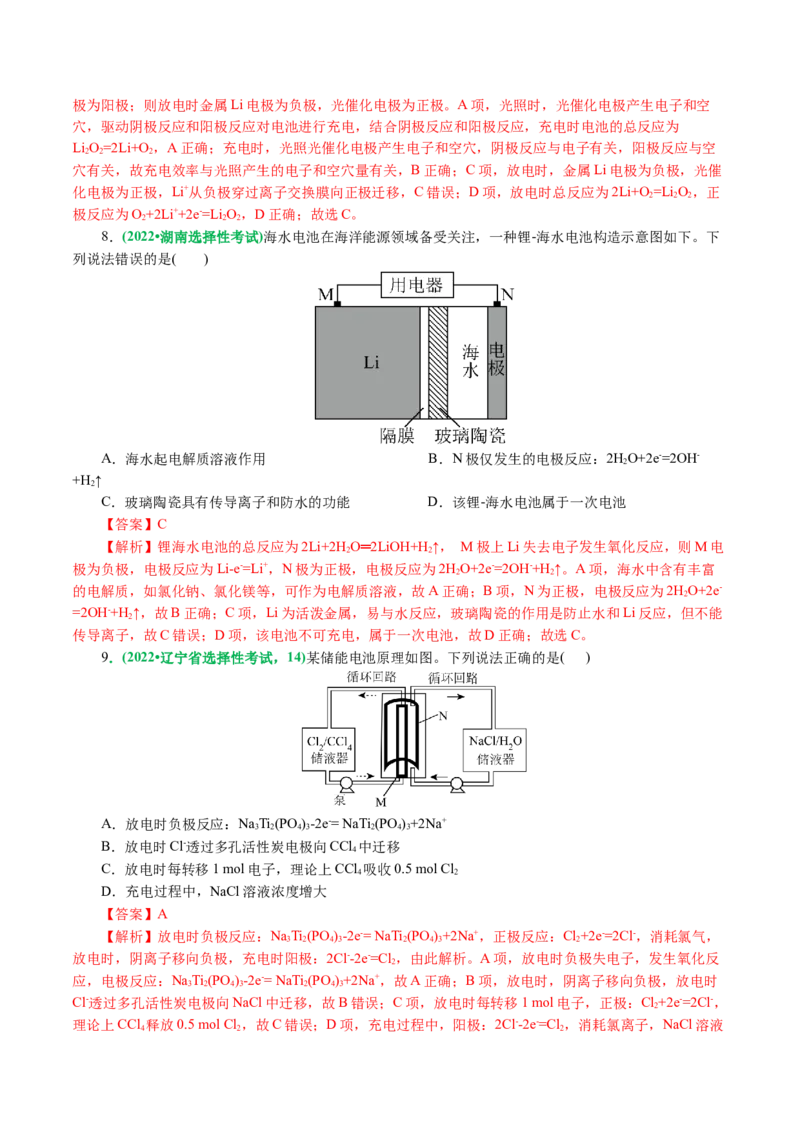 专题06化学反应与能量(讲义)(解析版)_05高考化学_2024年新高考资料_2.2024二轮复习_2024年高考化学二轮复习讲练测（新教材新高考）