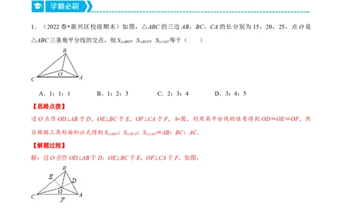 专题12.3角平分线模型（压轴题专项讲练）（人教版）（解析版）_初中数学人教版_8上-初中数学人教版_旧版_07专项讲练_八年级数学上册从重点到压轴（人教版）