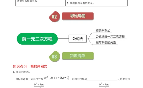 第03讲解一元二次方程&mdash;&mdash;公式法（学生版）_初中数学_九年级数学上册（人教版）_同步讲义-U18_2024版