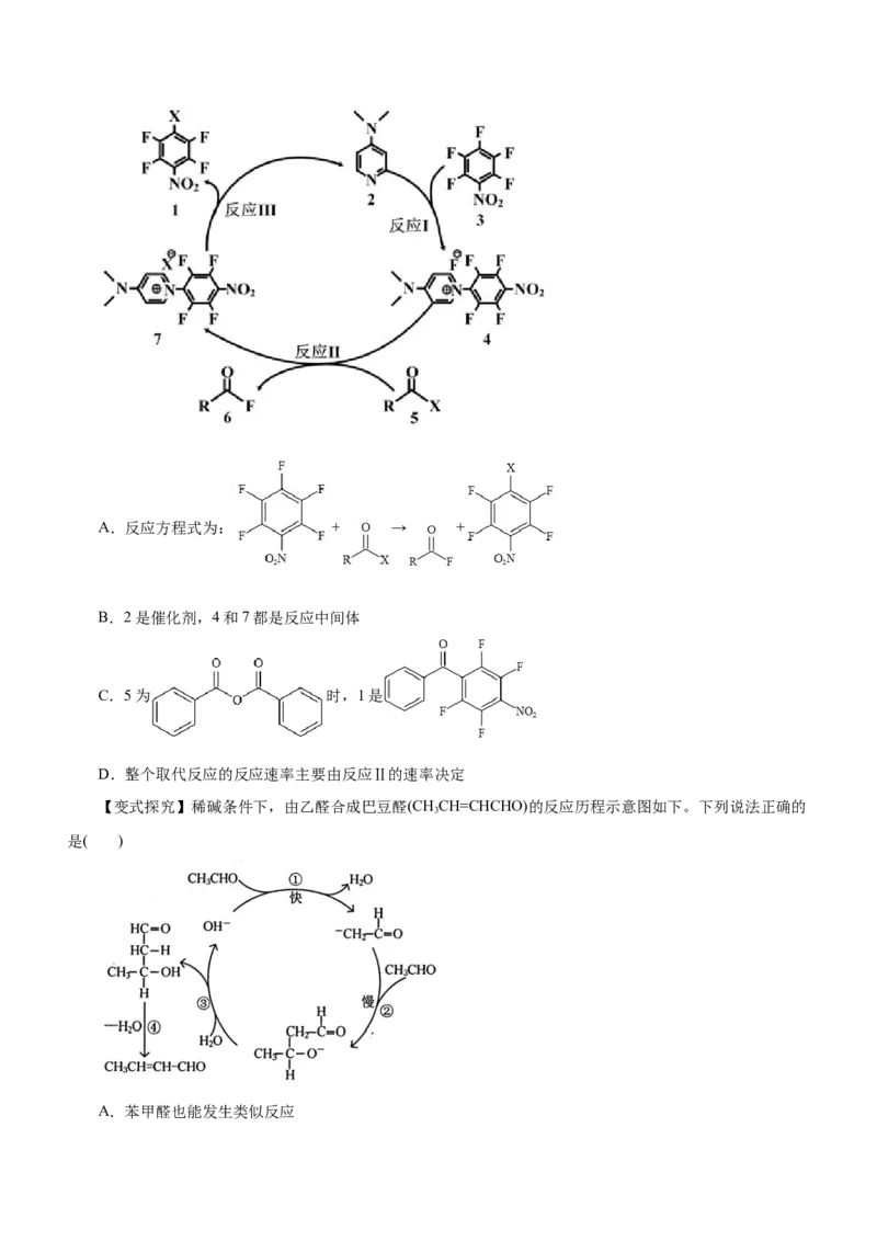 专题12化学反应机理（讲）-2023年高考化学二轮复习讲练测（新高考专用）（原卷版）_05高考化学_新高考复习资料_2023年新高考资料_二轮复习