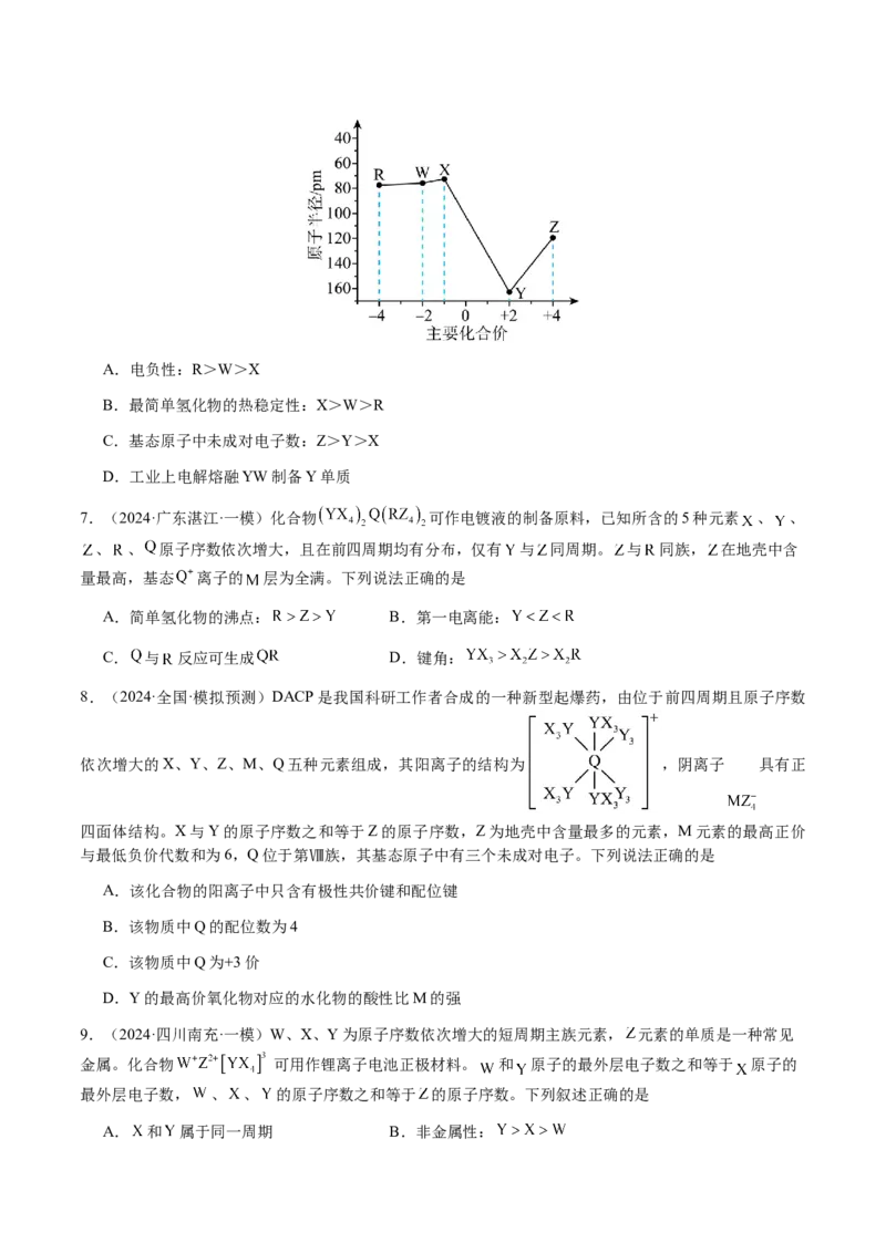 专题15元素周期律、元素推断（原卷版）-备战2025年高考化学二轮&middot;突破提升专题复习讲义（新高考通用）_05高考化学_2025年新高考资料_二轮复习