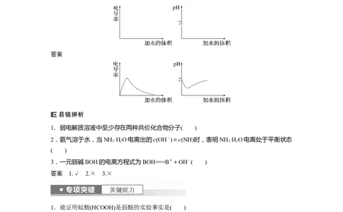 2024年高考化学一轮复习（新高考版）第9章第51讲　弱电解质的电离平衡_05高考化学_2024年新高考资料_1.2024一轮复习_2024年高考化学一轮复习讲义（新人教新高考版）