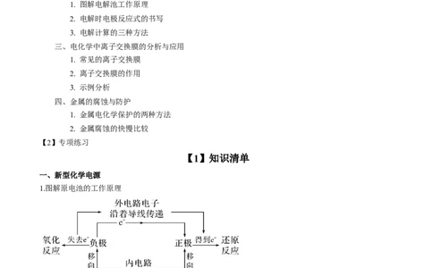 专项07电化学-2023届高考化学二轮复习知识清单与专项练习（新高考专用）（原卷版）_05高考化学_新高考复习资料_2023年新高考资料_二轮复习_选择题