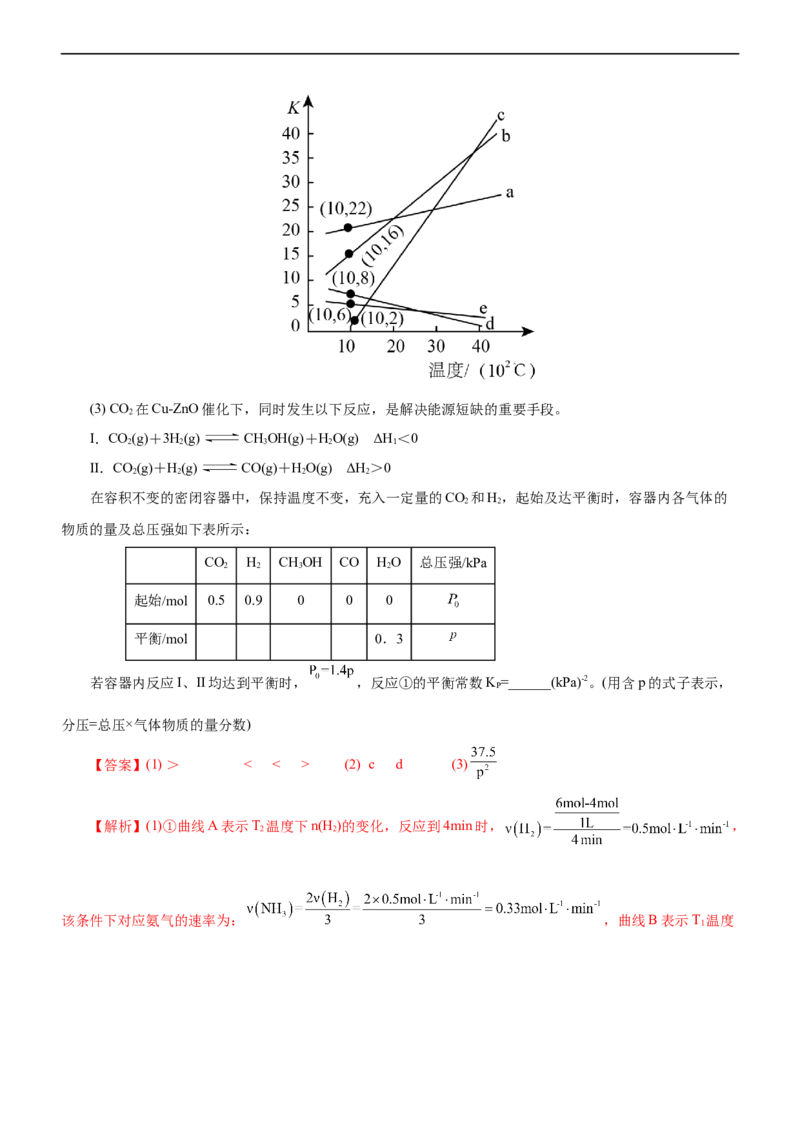 专题09化学反应速率与化学平衡（练）（解析版）_05高考化学_通用版（老高考）复习资料_2023年复习资料_二轮复习_2023年高考化学二轮复习讲练测（全国通用）