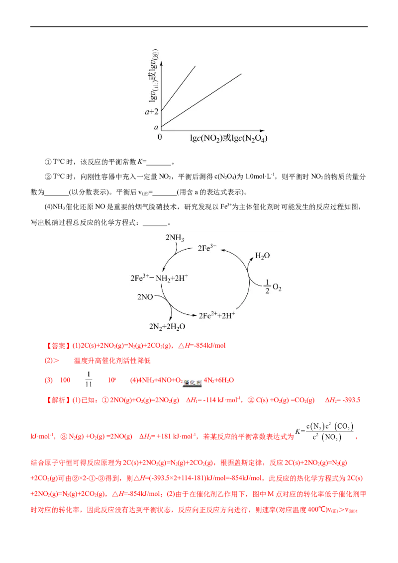 专题09化学反应速率与化学平衡（练）（解析版）_05高考化学_通用版（老高考）复习资料_2023年复习资料_二轮复习_2023年高考化学二轮复习讲练测（全国通用）