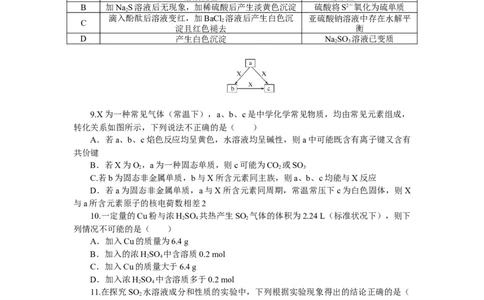 专练18硫及其化合物_05高考化学_新高考复习资料_2023年新高考资料_专项复习_2023《微专题&middot;小练习》&middot;化学&middot;新教材&middot;XL-6