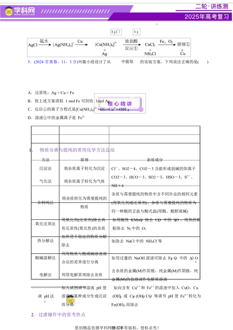 专题15化学实验基础（讲义）（原卷版）_05高考化学_2025年新高考资料_二轮复习_上好课2025年高考化学二轮复习讲练测（新高考通用）3379109_主题七化学实验