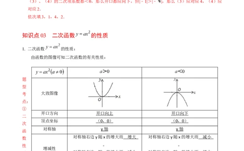 第01讲二次函数（教师版）_初中数学_九年级数学上册（人教版）_同步讲义-U18_2024版
