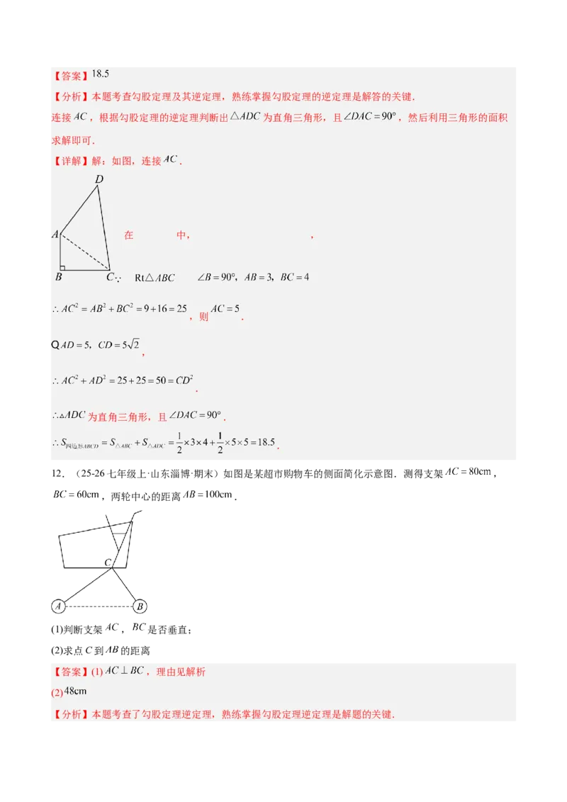 专题06利用勾股定理解决与面积有关问题的四类综合题型（压轴题专项训练）（解析版）_初中数学人教版_八年级数学下册_保存转存之后查看(1)_2026春季新版-持续更新中_第二套-知