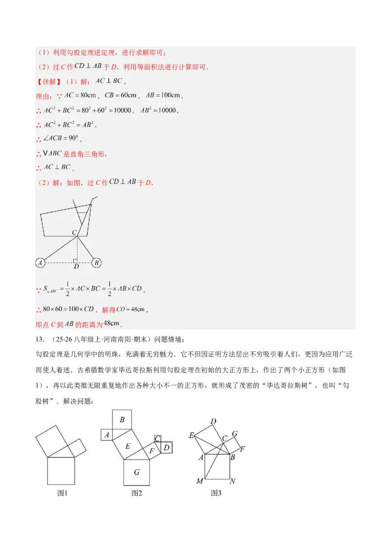 专题06利用勾股定理解决与面积有关问题的四类综合题型（压轴题专项训练）（解析版）_初中数学人教版_八年级数学下册_保存转存之后查看(1)_2026春季新版-持续更新中_第二套-知