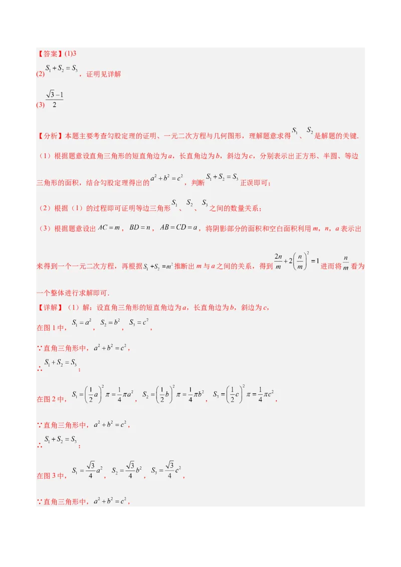 专题06利用勾股定理解决与面积有关问题的四类综合题型（压轴题专项训练）（解析版）_初中数学人教版_八年级数学下册_保存转存之后查看(1)_2026春季新版-持续更新中_第二套-知