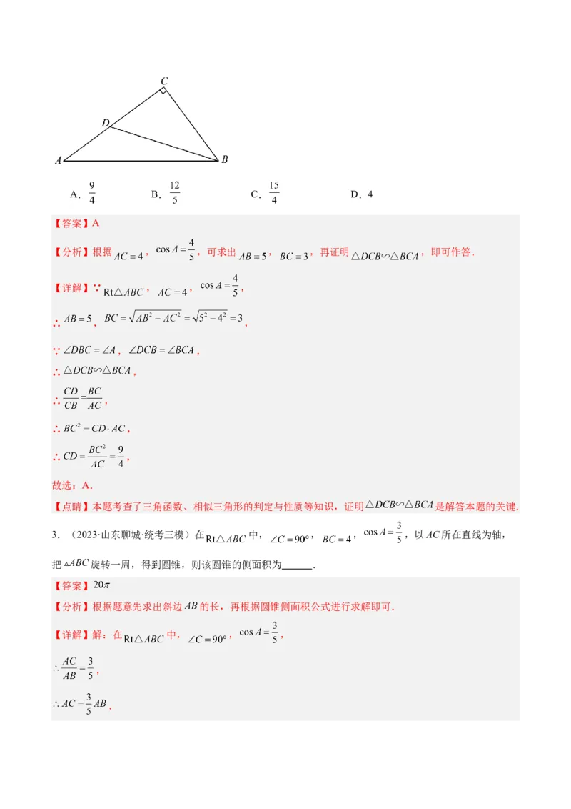 专题11锐角三角函数重难点题型专训（7大题型）（解析版）_初中数学人教版_9下-初中数学人教版_07专项讲练_2023-2024学年九年级数学全册重难点专题提升精讲精练（人教版）_九年级下册
