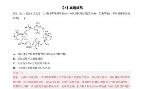 专项11催化剂、物质转化循环图-2023届高考化学二轮复习知识清单与专项练习（新高考专用）（解析版）_05高考化学_新高考复习资料_2023年新高考资料_二轮复习_选择题
