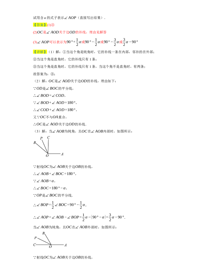 专题09压轴精选：角平线之双平分模型与动边强化练（七大类）-2023-2024学年七年级数学上学期期末复习重难点突破（人教版）（解析版）_初中数学人教版_7上-初中数学人教版_06习题试卷