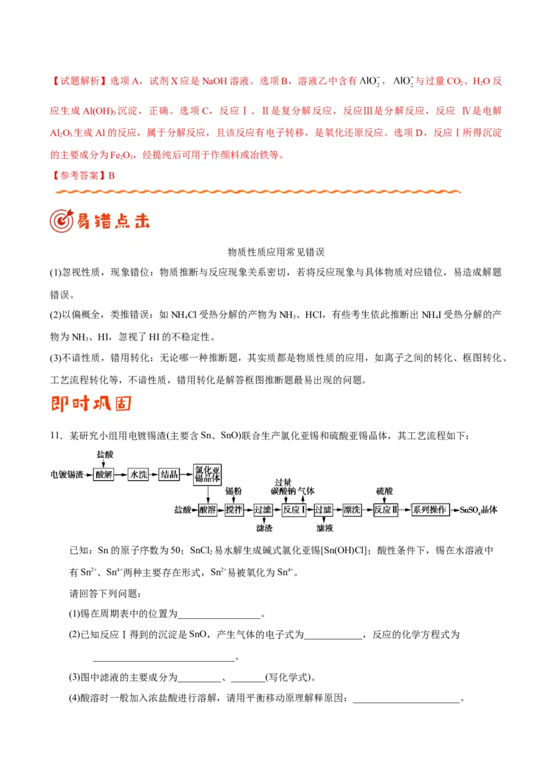 专题08常见无机物及其应用&mdash;&mdash;备战2021年高考化学纠错笔记（学生版）_05高考化学_新高考复习资料_2023年新高考资料_一轮复习_2023年新高考大一轮复习讲义