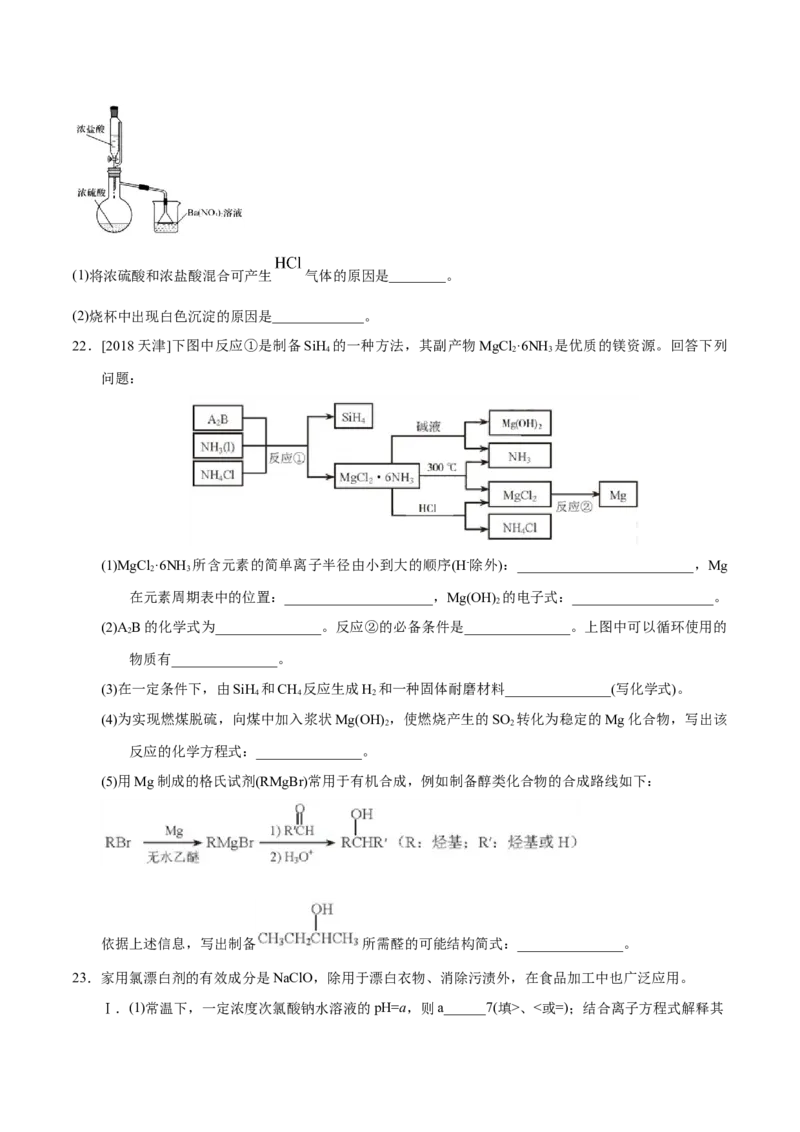 专题08常见无机物及其应用&mdash;&mdash;备战2021年高考化学纠错笔记（学生版）_05高考化学_新高考复习资料_2023年新高考资料_一轮复习_2023年新高考大一轮复习讲义