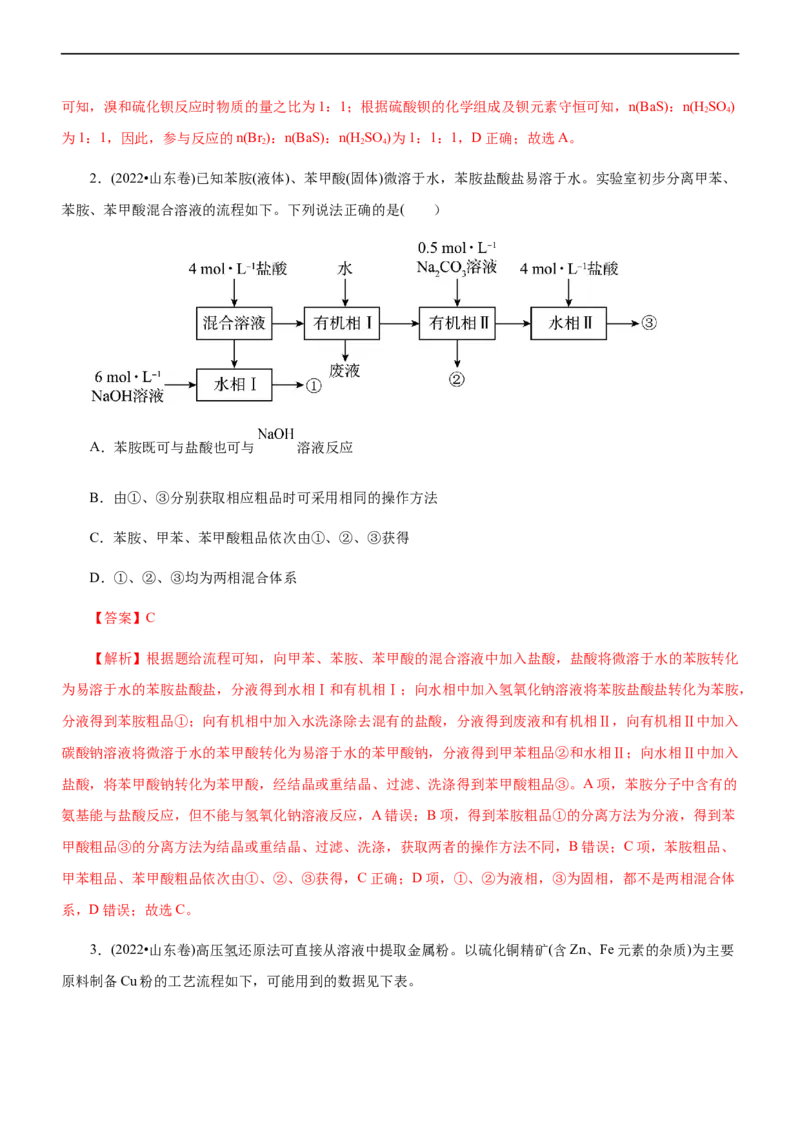 专题13化学工艺流程（练）（解析版）_05高考化学_通用版（老高考）复习资料_2023年复习资料_二轮复习_2023年高考化学二轮复习讲练测（全国通用）