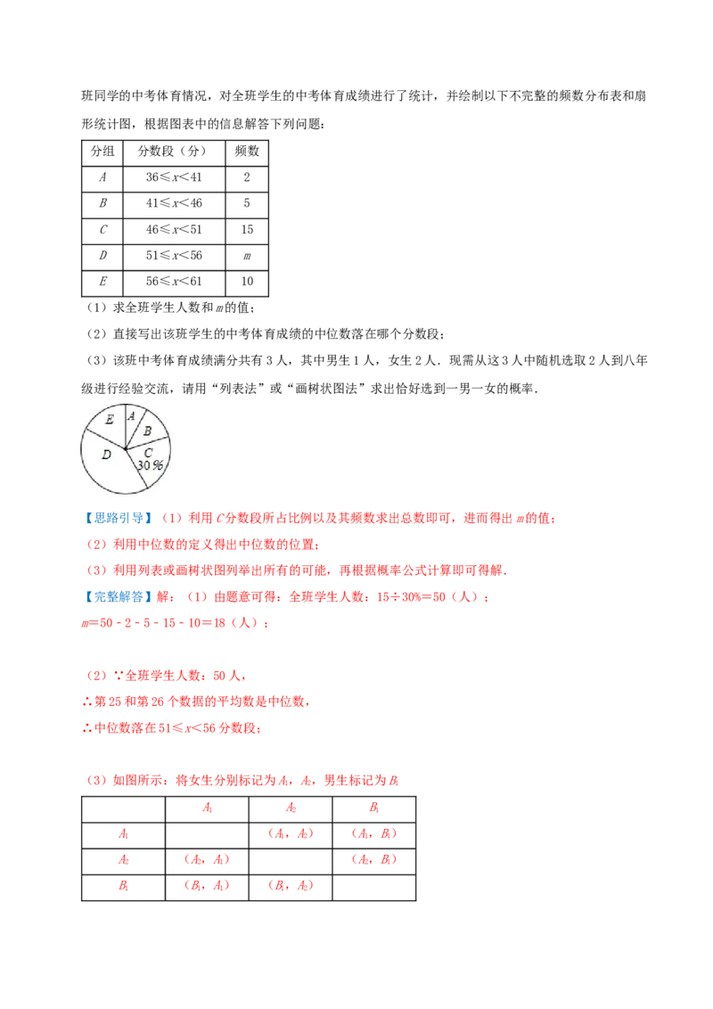 专题15用列举法求概率综合题（解析版）_初中数学人教版_9上-初中数学人教版_07专项讲练_培优方案九年级数学上册章节重点复习考点讲义（人教版）