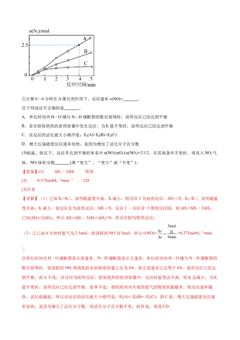 专题突破卷08化学反应速率与化学平衡-2024年高考化学一轮复习考点通关卷（新教材新高考）（解析版）_05高考化学_2024年新高考资料_1.2024一轮复习