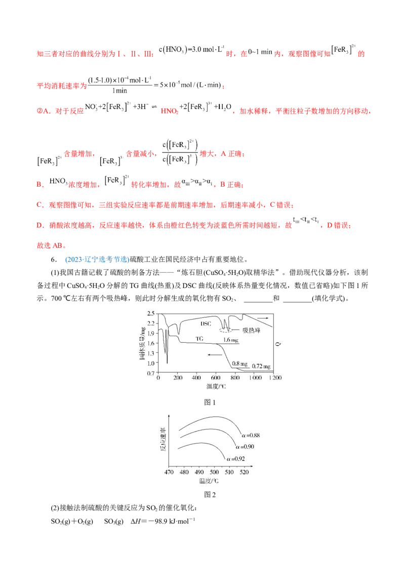 模板03平衡图像原因解释(解析版)_05高考化学_2025年新高考资料_二轮复习_2025年高考化学答题技巧与模板构建338868722_第二部分主观题突破_化学反应原理
