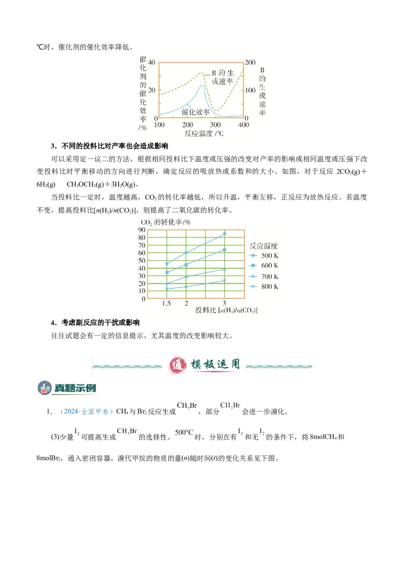 模板03平衡图像原因解释(解析版)_05高考化学_2025年新高考资料_二轮复习_2025年高考化学答题技巧与模板构建338868722_第二部分主观题突破_化学反应原理