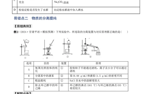 易错专题16化学实验基础（原卷版）_05高考化学_2024年新高考资料_5.2024三轮冲刺_2024年高考化学考前易错聚焦