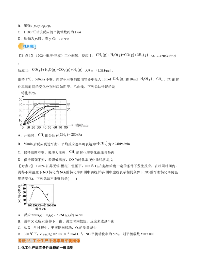 微考点化学反应速率与化学平衡图像（核心考点精讲精练）-备战2025年高考化学一轮复习考点帮（新高考通用）（原卷版）_05高考化学_2025年新高考资料_一轮复习