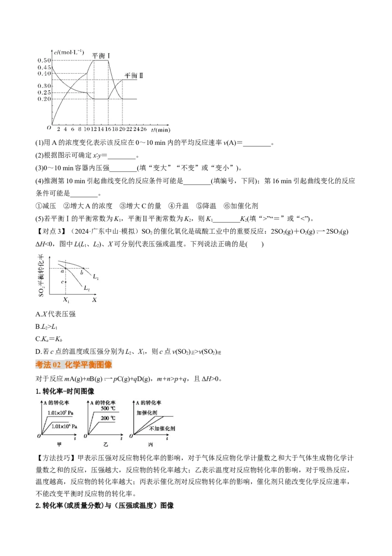 微考点化学反应速率与化学平衡图像（核心考点精讲精练）-备战2025年高考化学一轮复习考点帮（新高考通用）（原卷版）_05高考化学_2025年新高考资料_一轮复习