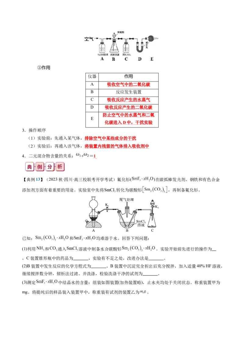 知识清单33+常见的定量综合实验-口袋书2024年高考化学一轮复习知识清单_05高考化学_2024年新高考资料_1.2024一轮复习_2024年高考化学一轮复习知识清单