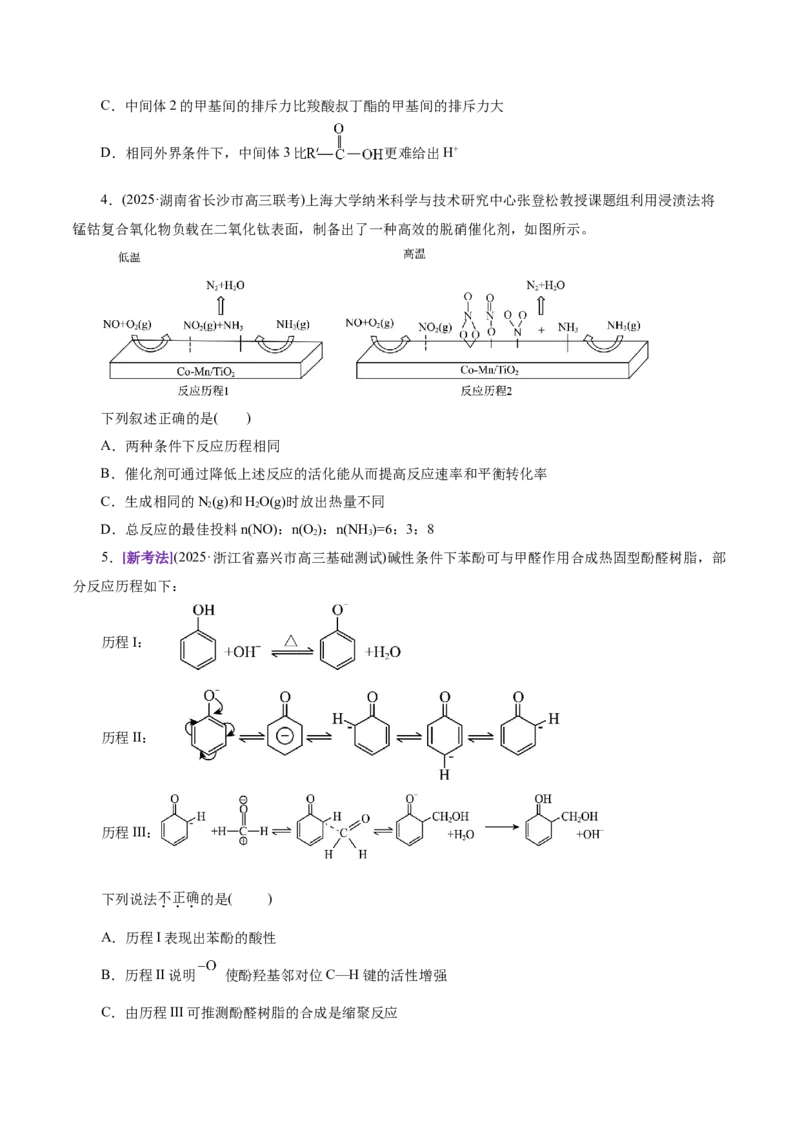 热点专项反应机理与反应过程分析（原卷版）_05高考化学_2025年新高考资料_二轮复习_上好课2025年高考化学二轮复习讲练测（新高考通用）3379109_主题三化学反应原理