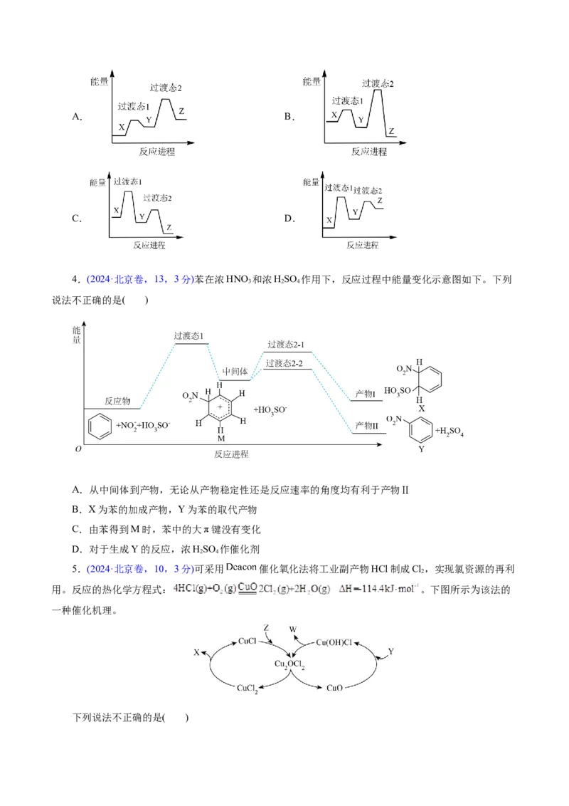热点专项反应机理与反应过程分析（原卷版）_05高考化学_2025年新高考资料_二轮复习_上好课2025年高考化学二轮复习讲练测（新高考通用）3379109_主题三化学反应原理