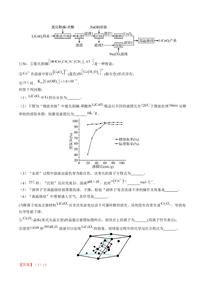 押新高考卷第15题工艺流程综合题（解析版）_05高考化学_2024年新高考资料_5.2024三轮冲刺_备战2024年高考化学临考题号押题（新高考通用）323031313