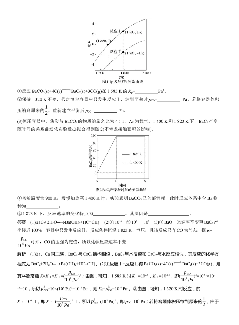专题五　大题突破1　热化学、化学反应速率与平衡的综合分析淘宝店：红太阳资料库_05高考化学_2025年新高考资料_二轮复习_2025年高考化学大二轮_2025化学二轮复习