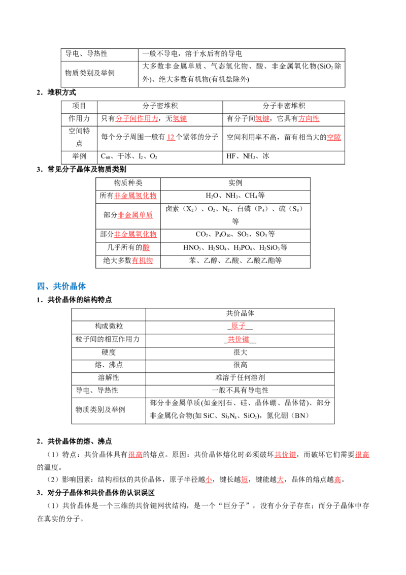 知识清单16晶体结构与性质（解析版）_05高考化学_2025年新高考资料_一轮复习_上好课2025年高考化学一轮复习知识清单3246985