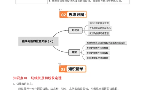 第07讲直线与圆的位置关系（2）（3个知识点+4类热点题型讲练+习题巩固）（教师版）_初中数学_九年级数学上册（人教版）_同步讲义-U18_2025版