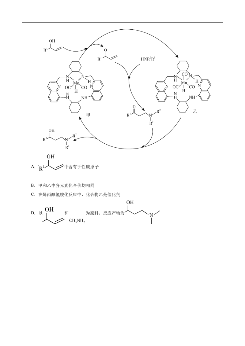 微练10物质转化&ldquo;环式&rdquo;历程与机理（原卷版）_05高考化学_新高考复习资料_2023年新高考资料_专项复习_2023年高考化学热点专项导航与精练（新高考专用）