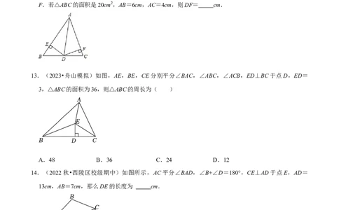 第12章全等三角形复习课学案（学生版）_初中数学_八年级数学上册（人教版）_专题训练+提分专项训练-V6