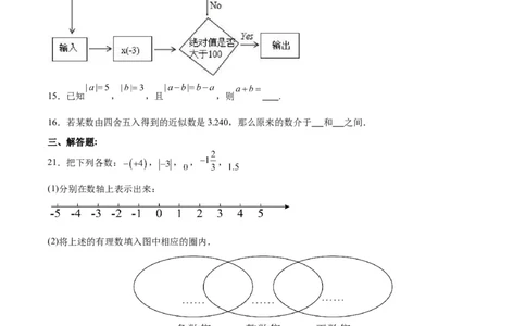 第一章有理数单元测试（原卷版）_初中数学人教版_7上-初中数学人教版_7上-初中数学人教版（新版）_06习题试卷_单元测试_单元测试原卷+解析版_第1章有理数（单元测试）