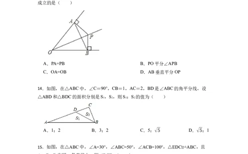 期中期末考前基础练练练-全等三角形（45题）-重要笔记2022-2023学年八年级数学上册重要考点精讲精练(人教版)（原卷版）_初中数学人教版_8上-初中数学人教版_旧版_07专项讲练