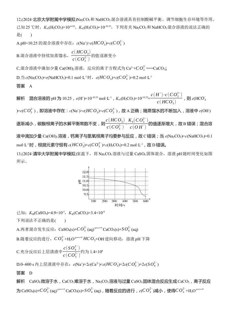 专题六　选择题专攻1　电离平衡、水解平衡及沉淀溶解平衡的分析应用淘宝店：红太阳资料库_05高考化学_2025年新高考资料_二轮复习_2025年高考化学大二轮_2025化学二轮复习_223