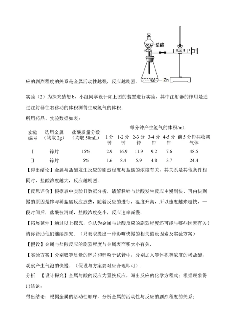 微专题25盐酸、硫酸、硝酸浓度的变化对化学性质的影响-备战2022年高考化学考点微专题（原卷版）_05高考化学_新高考复习资料_2022年新高考资料_备战2022年高考化学考点微专题