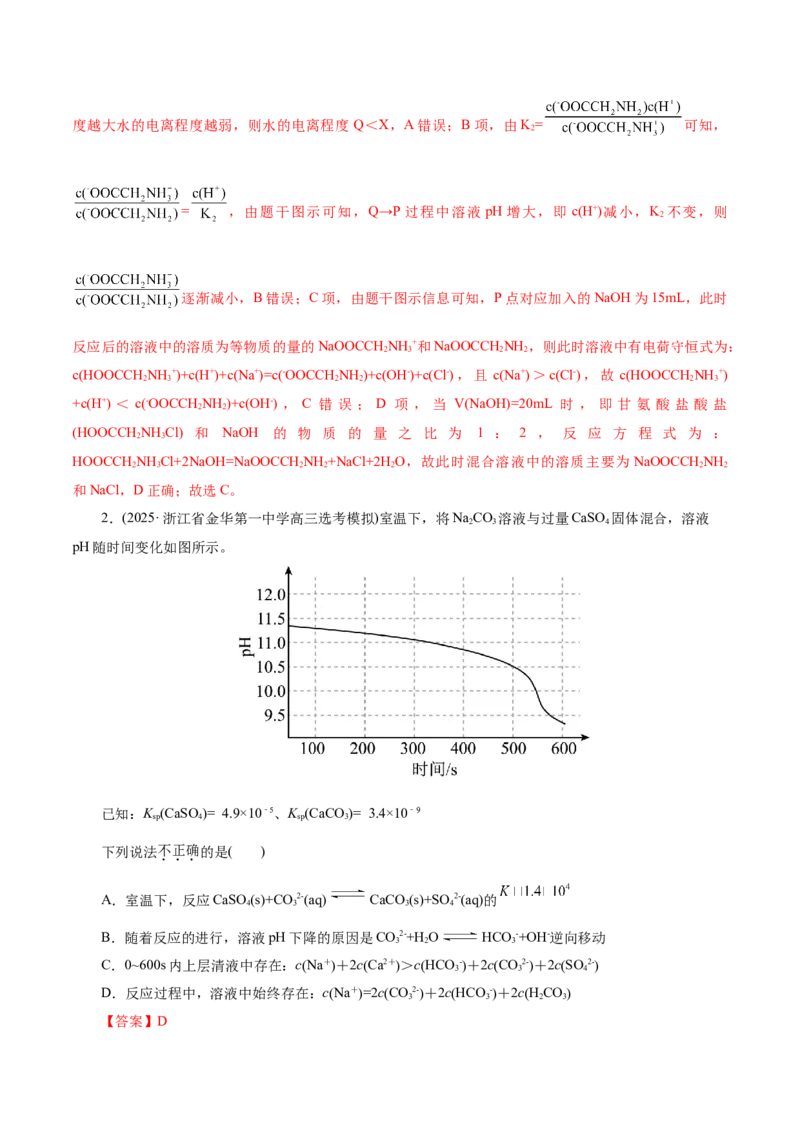 热点专项对数图像分析（解析版）_05高考化学_2025年新高考资料_二轮复习_上好课2025年高考化学二轮复习讲练测（新高考通用）3379109_主题三化学反应原理