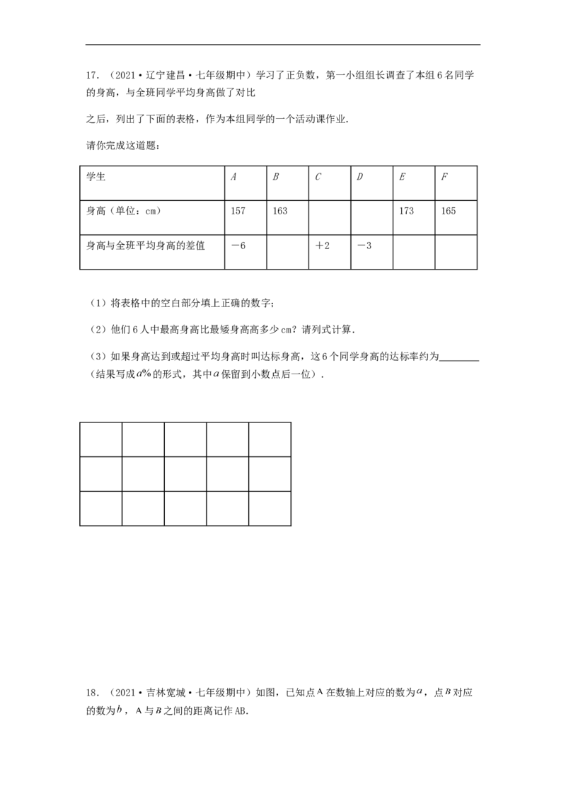 期中测试综合能力提升卷（原卷版）_初中数学人教版_7上-初中数学人教版_7上-初中数学人教版（旧版）赠送_06习题试卷_3期中试卷_期中测试综合能力提升卷