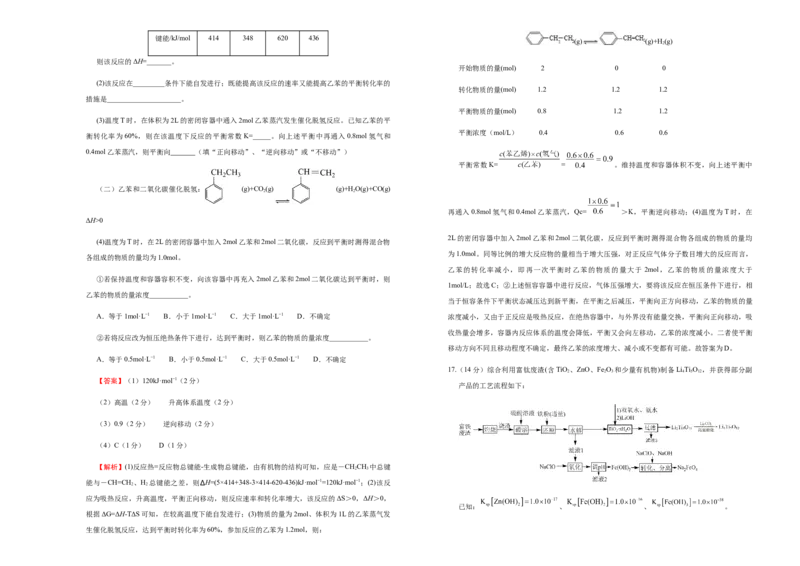 原创（新高考）江苏2021届好教育云平台泄露天机高考押题卷化学教师版_05高考化学_新高考复习资料_2021新高考资料_2021泄露天机高考押题卷